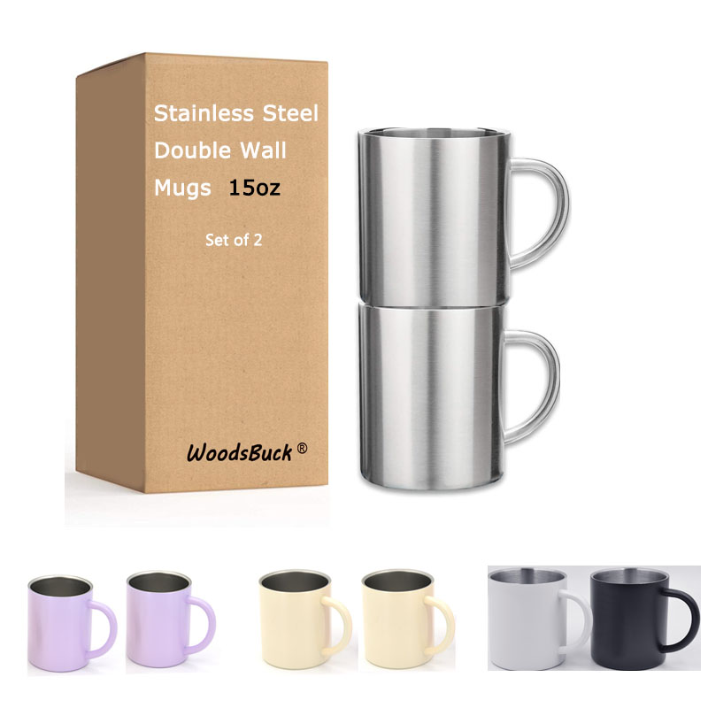 2024 Wine Glass Tumbler Camping Double Wall Coffee Mug Stainless Steel  Thermos Cup With Lid Hot Drinks